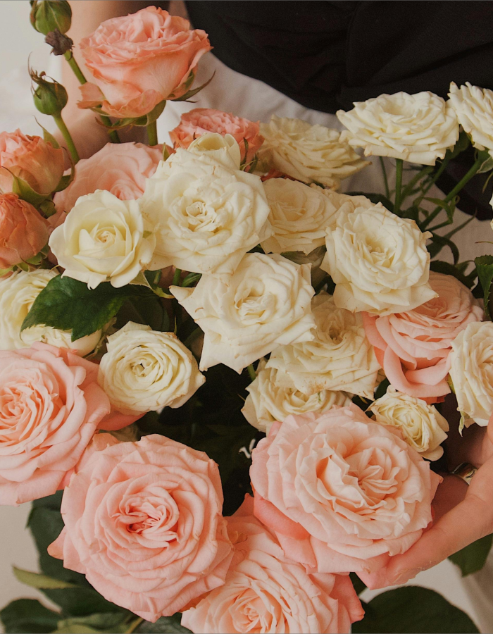 Brassée de roses sur-mesure